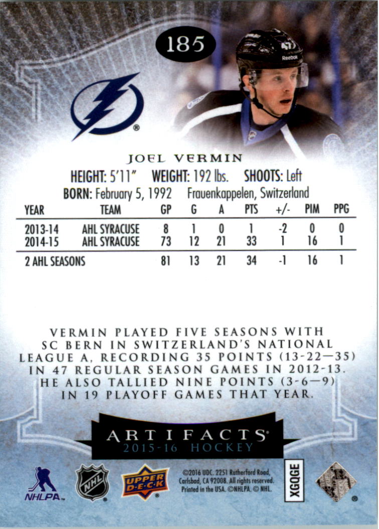 2015-16 Artifacts Hockey Card Pick (Base)