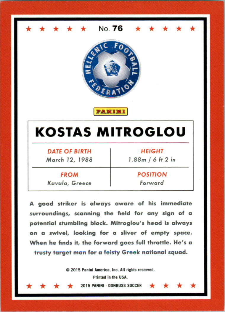 2015 Donruss Soccer Card Pick (Base) - Bild 123 von 171