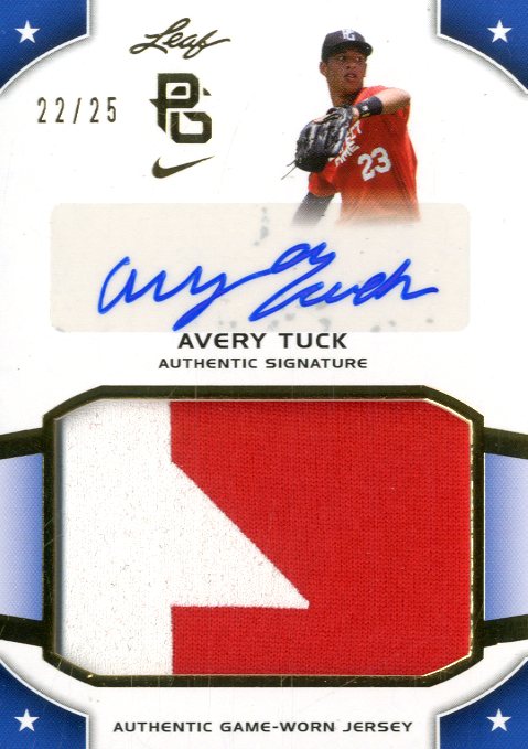 2015 Leaf Perfect Game Jersey Autographs Gold #JAAT1 Avery Tuck