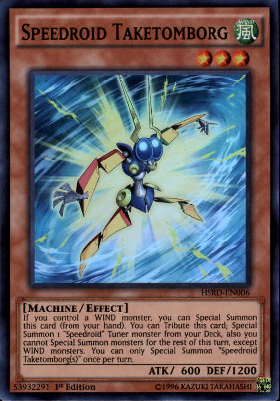 Speedroid Taketomborg 1st Edition HSRD-EN006 Yugioh Super Rare 