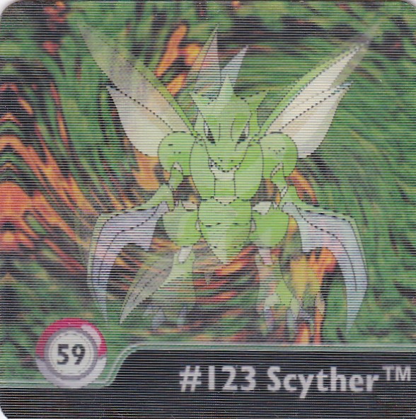2000 Artbox Pokemon Action Flipz Series 1 #59 Scyther