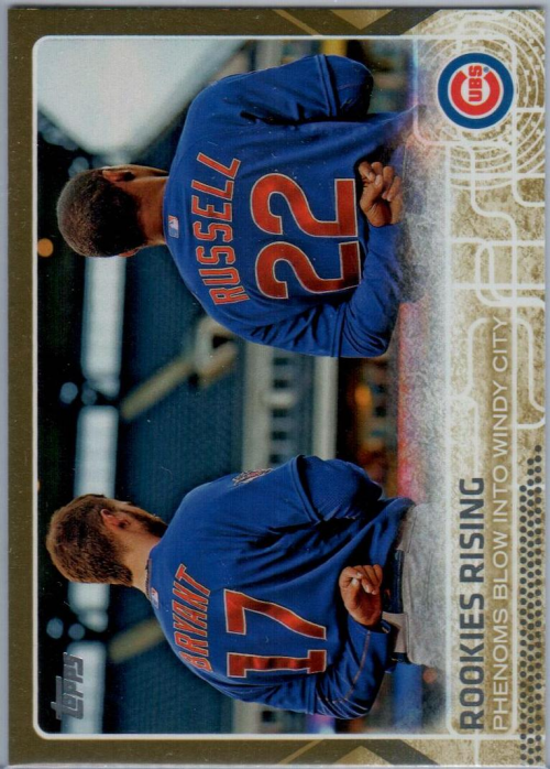 2015 Topps Update Gold #US79 Rookies Rising/Kris Bryant/Addison Russell