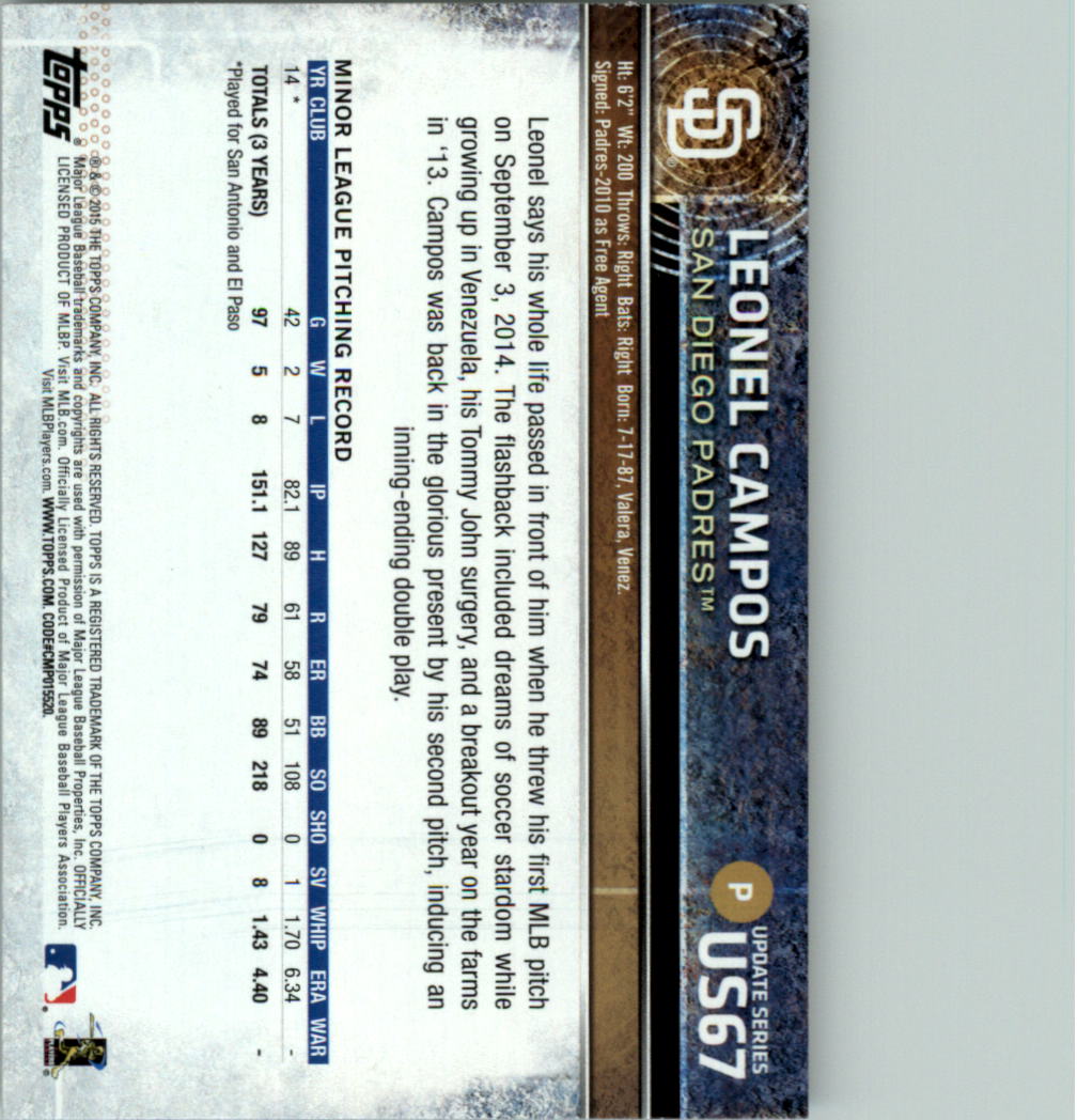 2015 Topps Update Baseball Card Pick (Inserts) - Picture 59 of 163