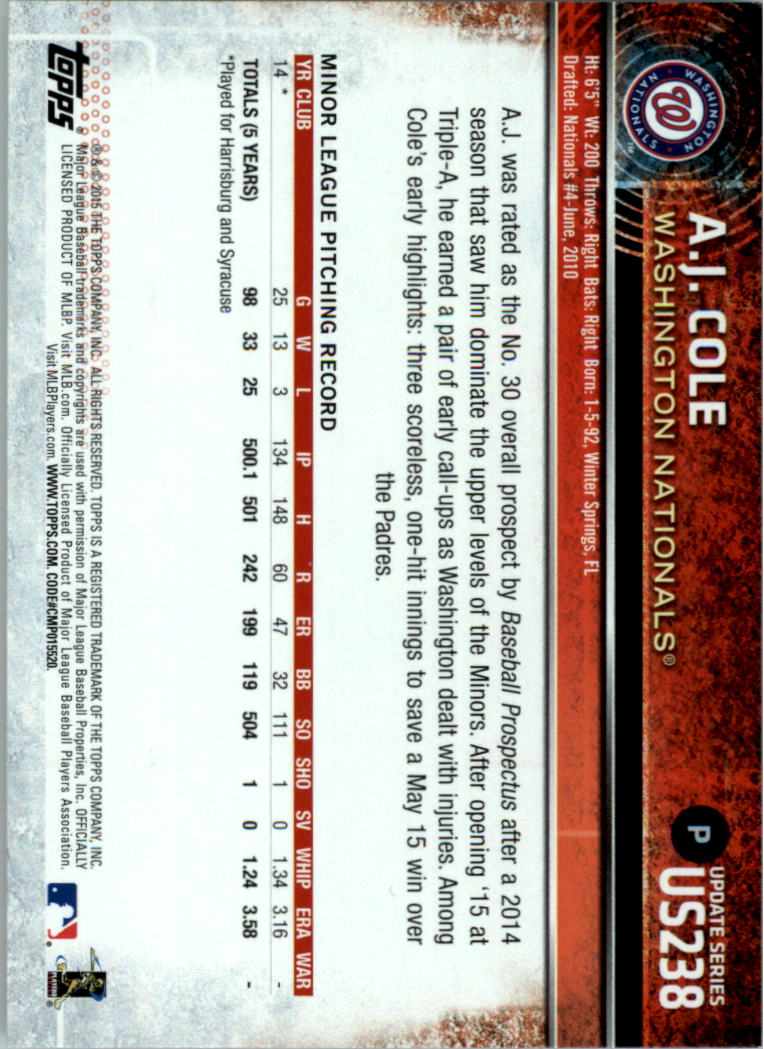 2015 Topps Update Baseball Card Pick (Inserts) - Picture 77 of 163