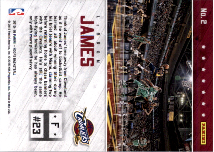 2015-16 Hoops Courtside #2 LeBron James