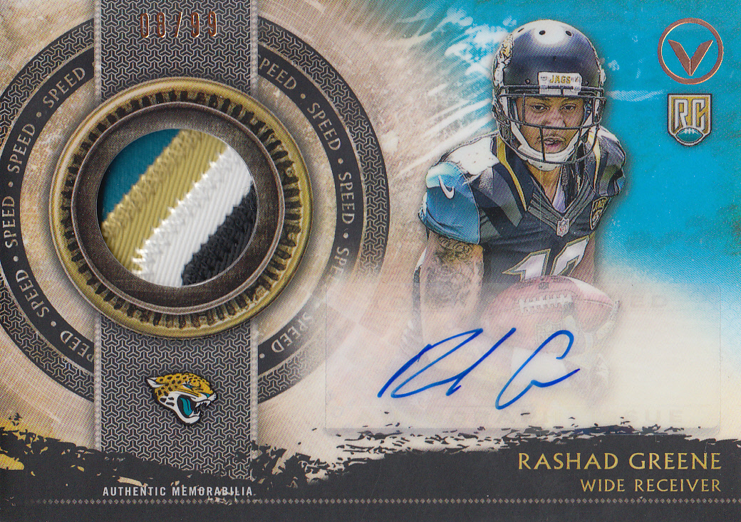 2015 Topps Valor Shield of Honor Patch Autographs Speed #SHARG Rashad Greene