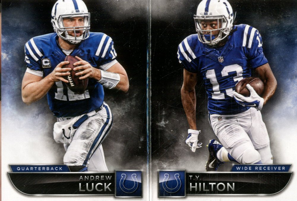 2015 Panini Playbook Gold #1 Andrew Luck/T.Y. Hilton