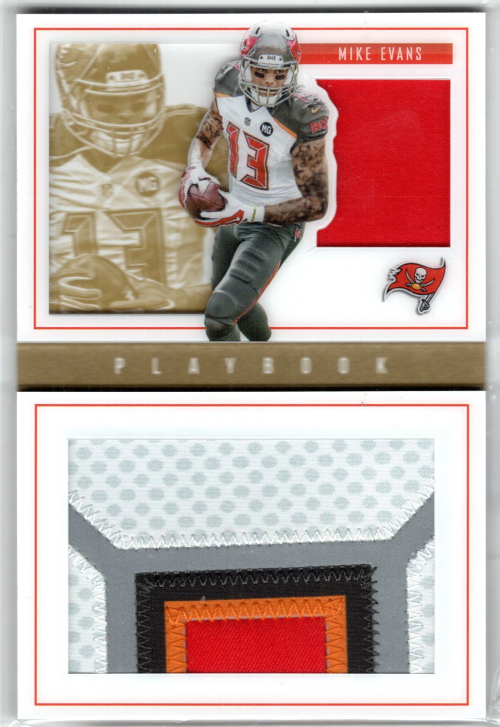 2015 Panini Playbook Jerseys Gold #8 Mike Evans/25 - - Multi-Colored Jersey  Booklet Card Serial #06/25 - NM-MT - Wonder Water Sports Cards, Comics &  Gaming!