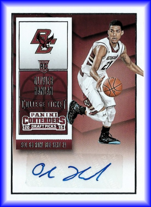 2015-16 Panini Contenders Draft Picks #133A Olivier Hanlan AU/Left arm out