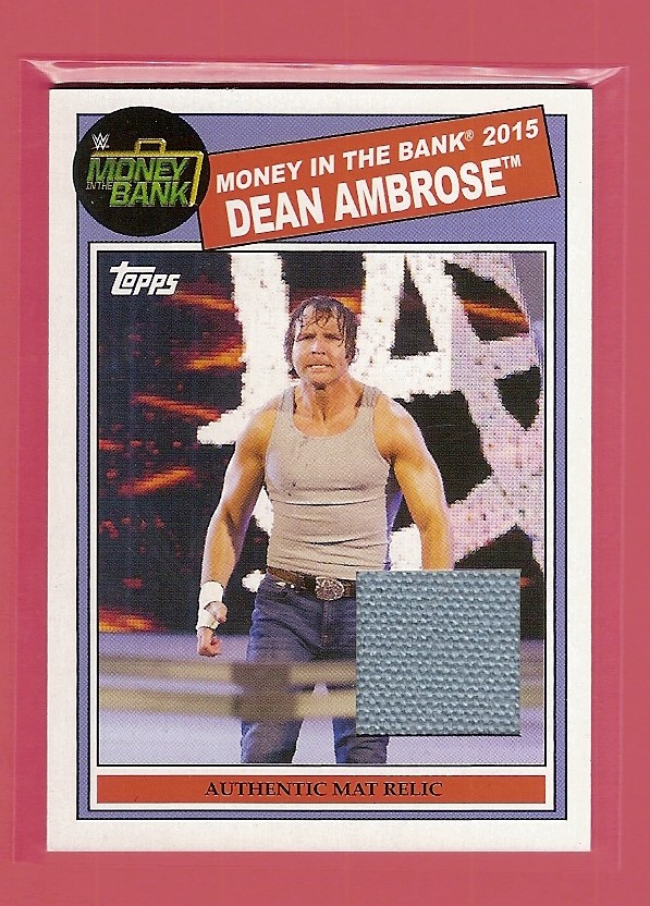 2015 Topps Heritage WWE Money in the Bank Relics #NNO Dean Ambrose