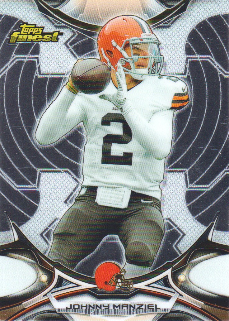 : 2015 Topps Finest #141 Johnny Manziel Football Card :  Collectibles & Fine Art