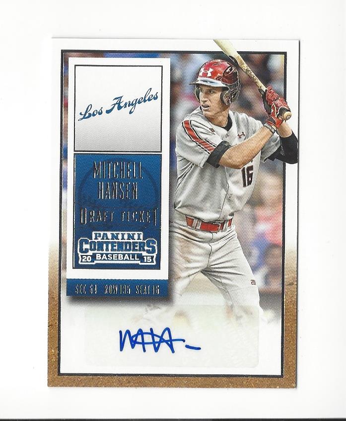 2015 Panini Contenders Draft Ticket Autographs #22 Mitchell Hansen