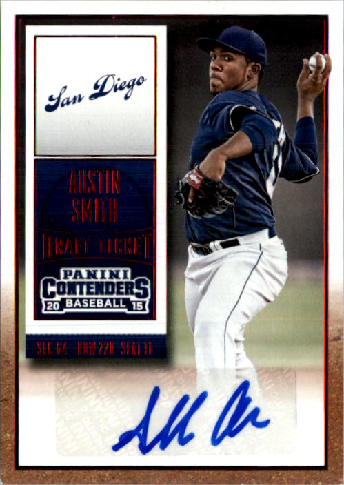 2015 Panini Contenders Draft Ticket Autographs Red Foil #23 Austin Smith
