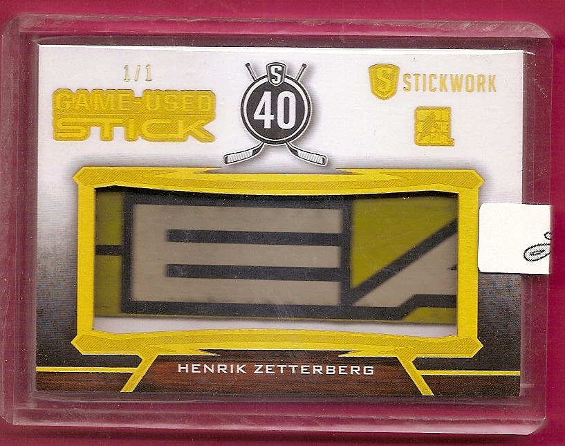 2015-16 ITG Stickwork Game Used Sticks Gold Spectrum #GUS30 Henrik Zetterberg