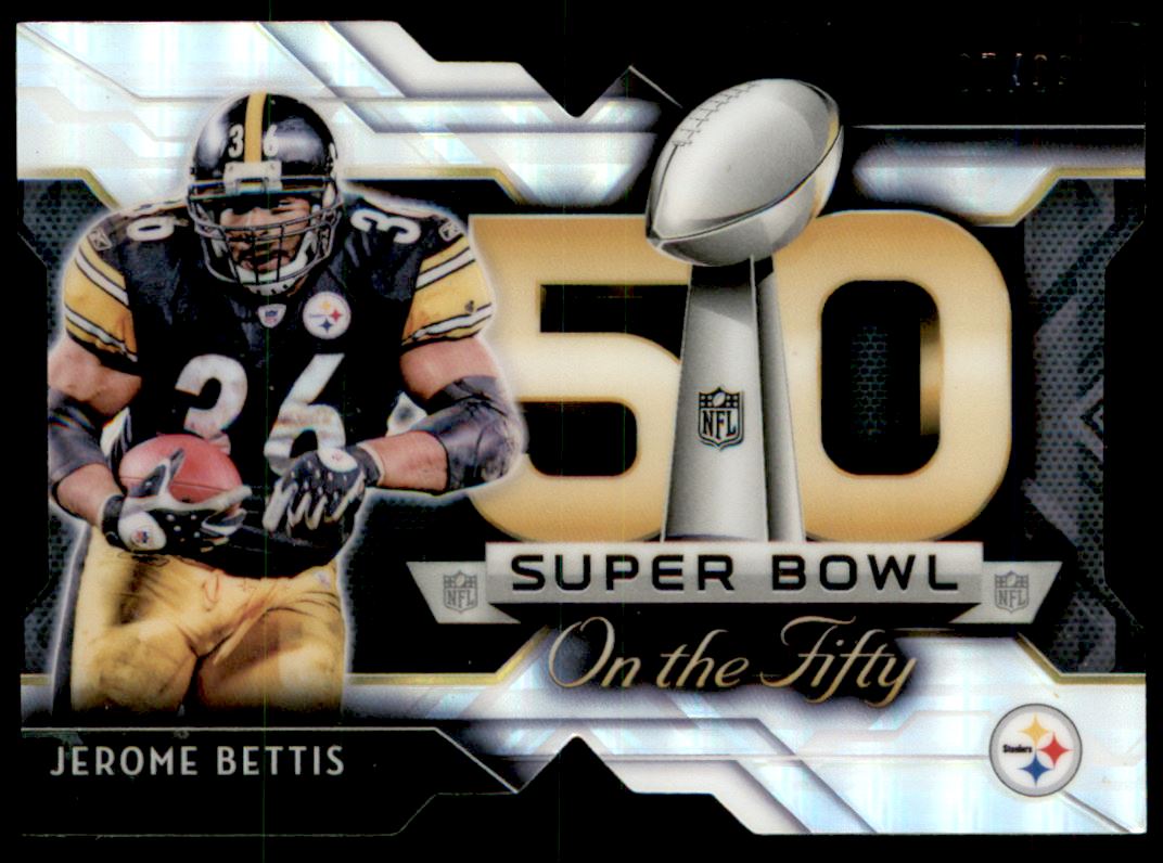 2015 Topps Chrome Super Bowl 50 Die Cuts Refractors #SBDCJB Jerome Bettis