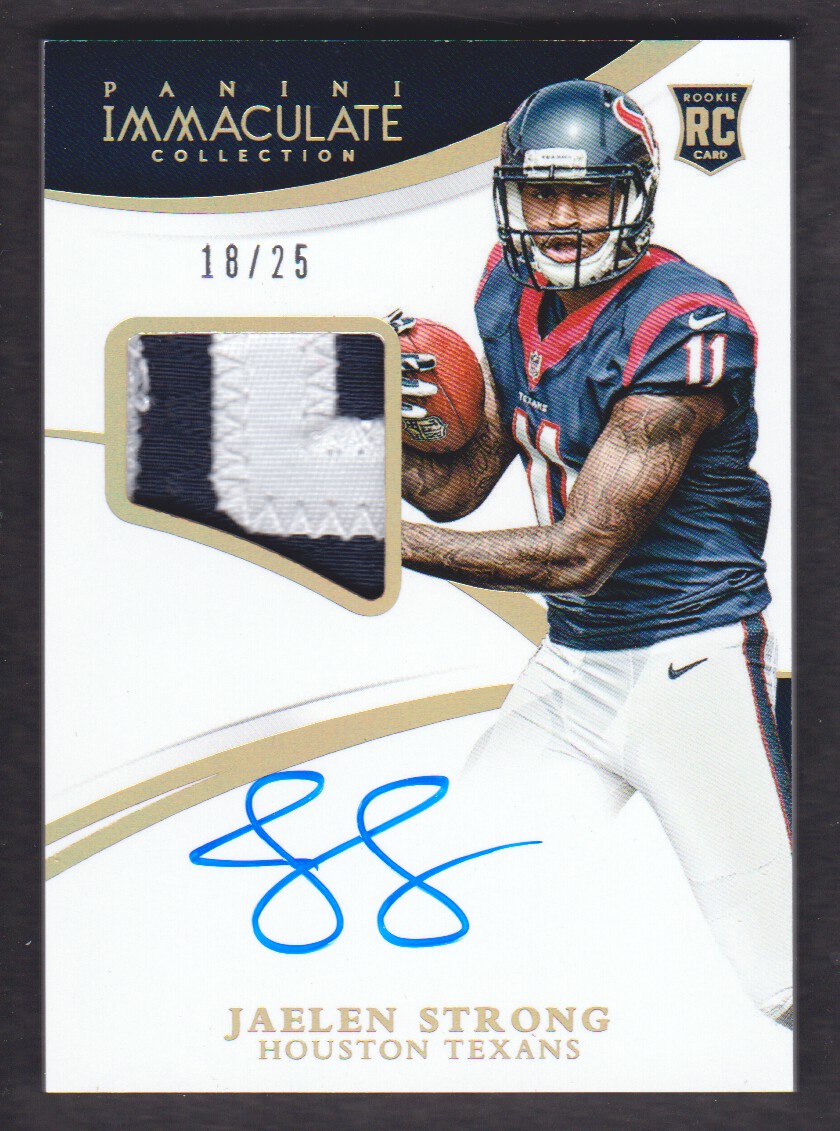 2015 Immaculate Collection Gold #147 Jaelen Strong JSY AU/25