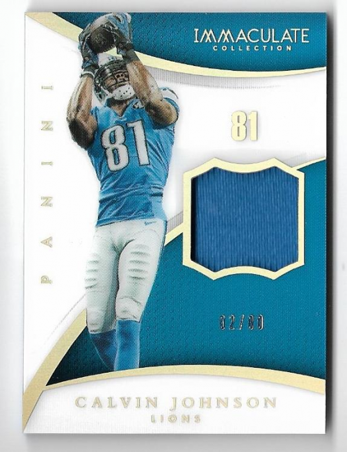 2015 Immaculate Collection Acetate Jerseys #9 Calvin Johnson/80