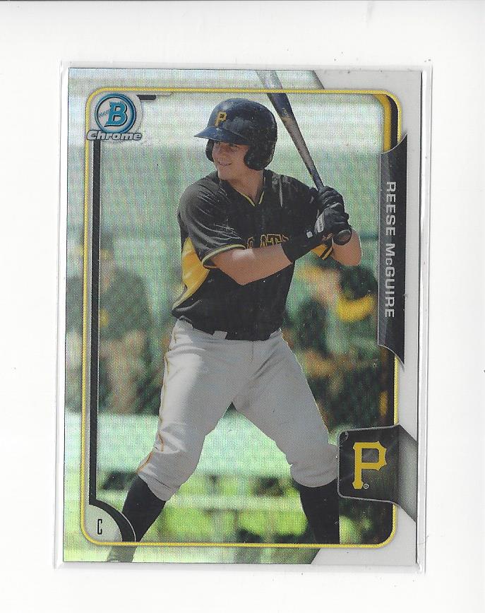 2015 Bowman Chrome Draft Refractors #166 Reese McGuire
