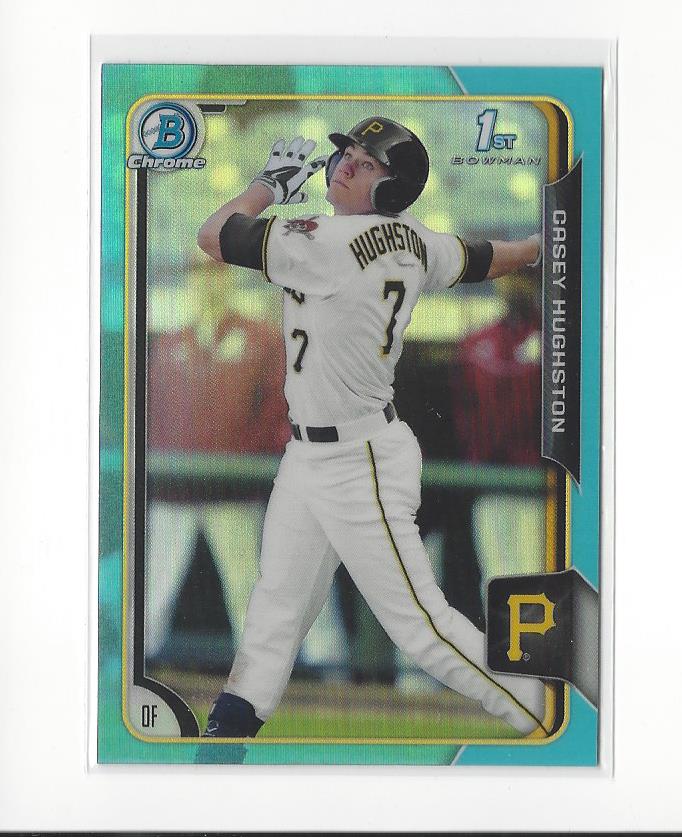 2015 Bowman Chrome Draft Sky Blue Refractors #9 Casey Hughston