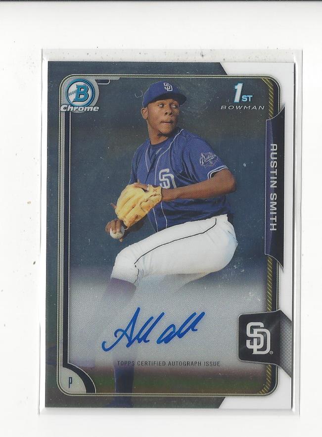 2015 Bowman Chrome Draft Draft Pick Autographs #BCAASM Austin Smith