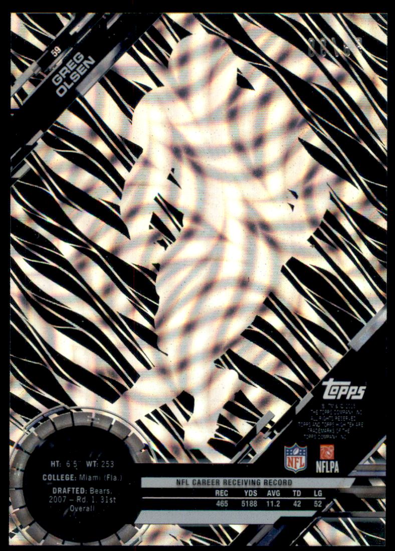 2015 Topps High Tek Confetti Diffractor #59 Greg Olsen A back image