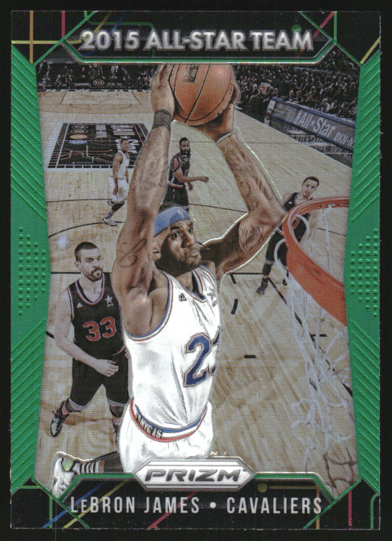 2015-16 Panini Prizm Prizms Green #352 LeBron James AS