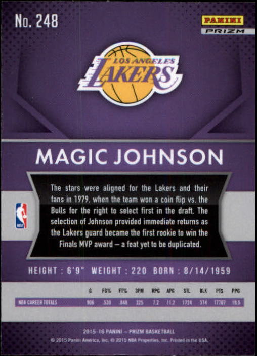 2015-16 Panini Prizm Prizms Silver #248 Magic Johnson