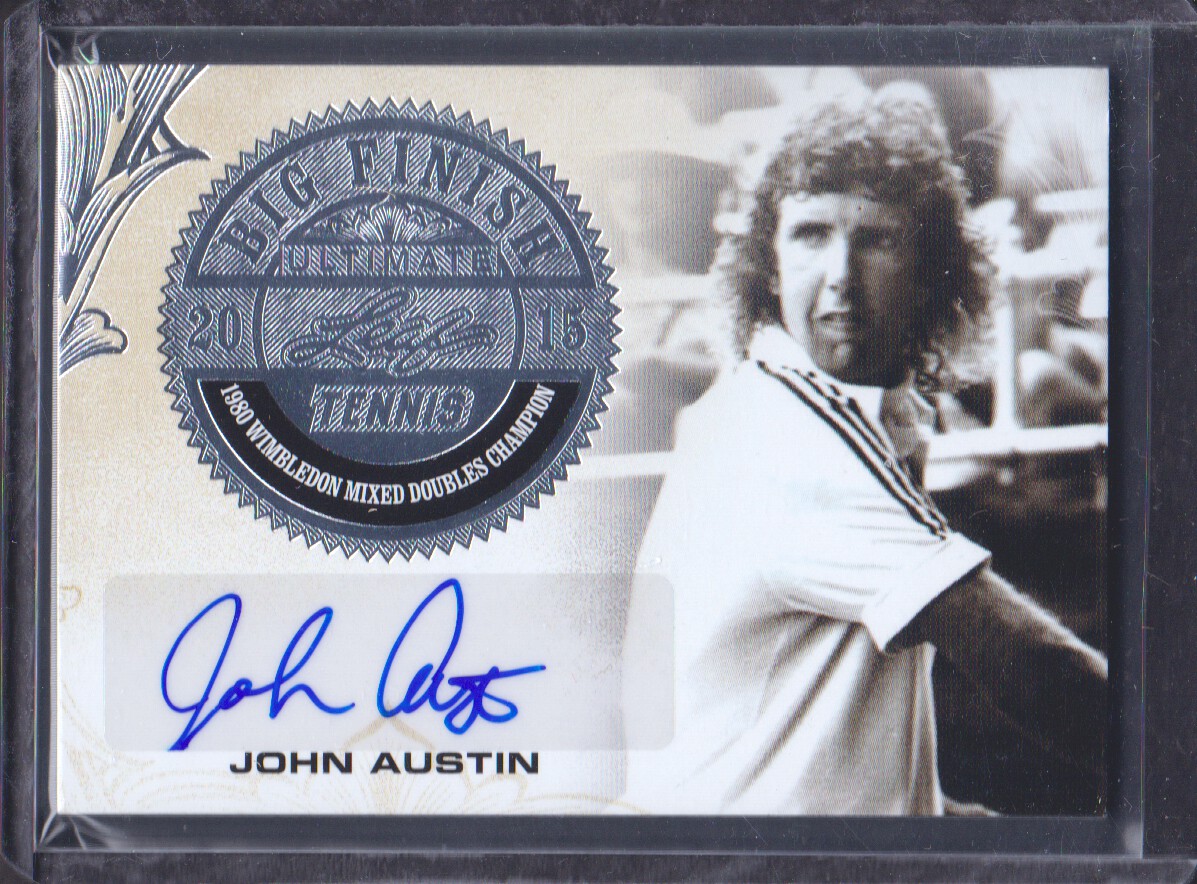 2015 Leaf Ultimate Tennis Big Finish Signatures Silver Etched Foil #BFJA1 John Austin