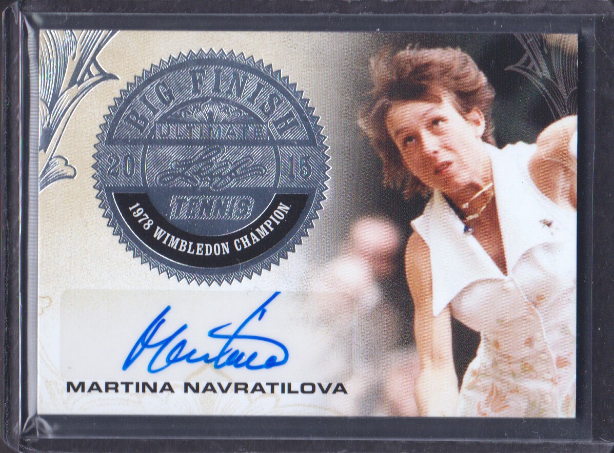2015 Leaf Ultimate Tennis Big Finish Signatures Silver Etched Foil #BFMN1 Martina Navratilova
