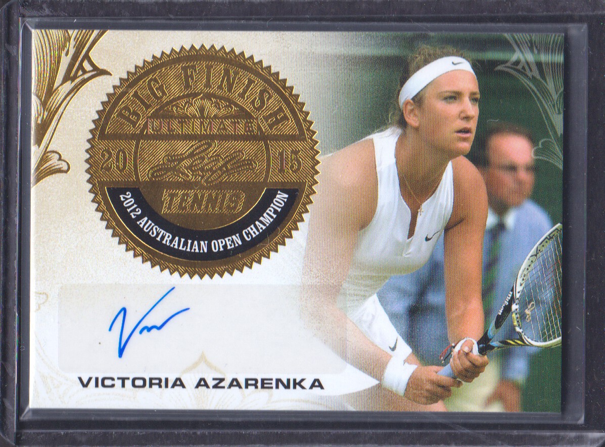 2015 Leaf Ultimate Tennis Big Finish Signatures Gold Etched Foil #BFVA1 Victoria Azarenka