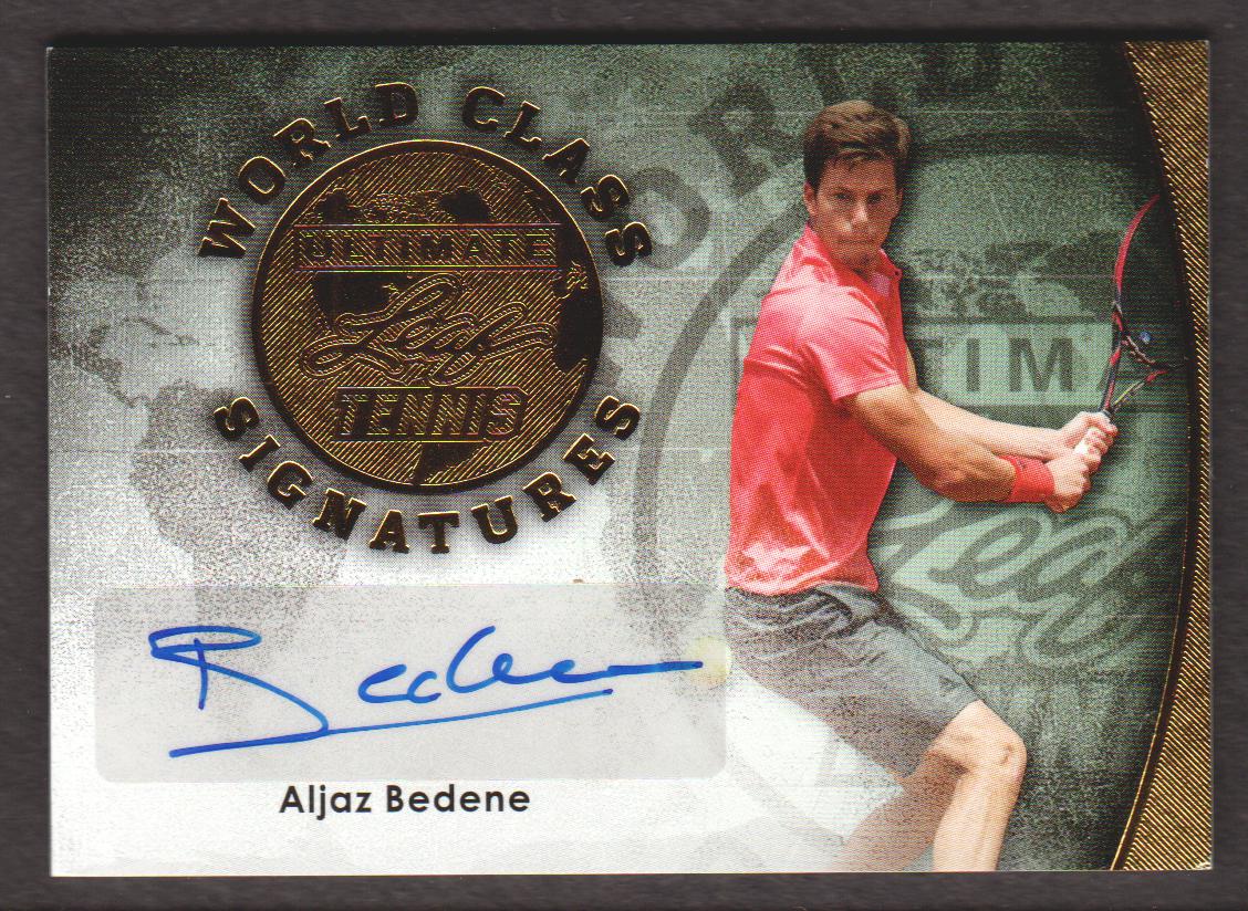 2015 Leaf Ultimate Tennis World Class Autographs Gold Etched Foil #SAAB1 Aljaz Bedene