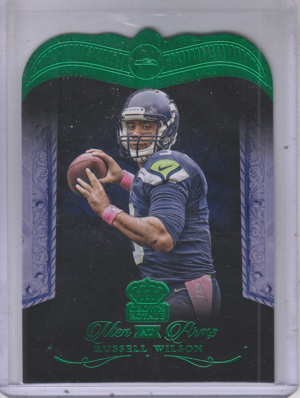2015 Crown Royale Men at Arms Green #MA9 Russell Wilson