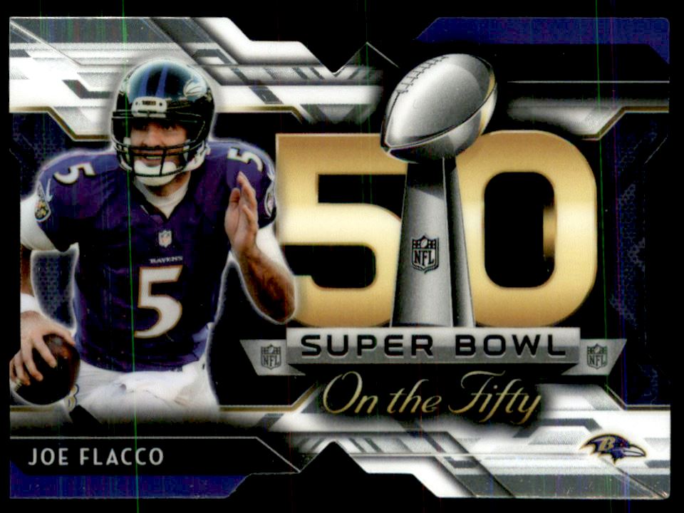 2015 Topps Chrome Mini Super Bowl 50 Die Cuts #SBJF Joe Flacco