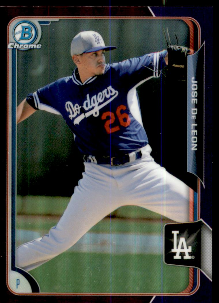 2015 Bowman Chrome Draft Purple Refractors #97 Jose De Leon