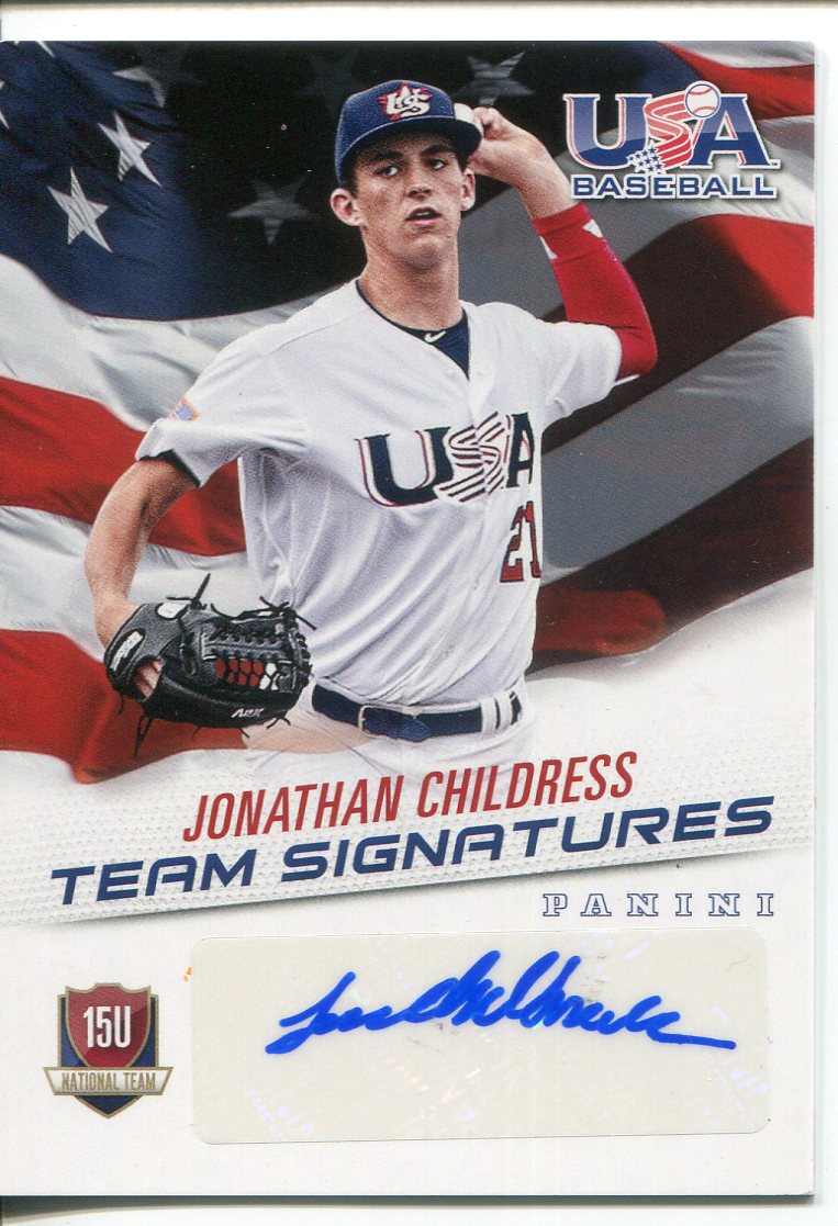 2015 USA Baseball 15U National Team Signatures #8 Jonathan Childress