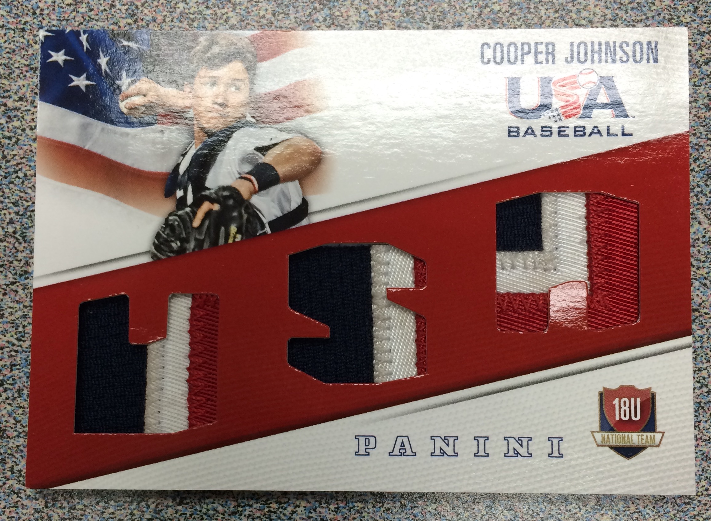 2015 USA Baseball 18U National Team Jerseys Prime #11 Cooper Johnson/35