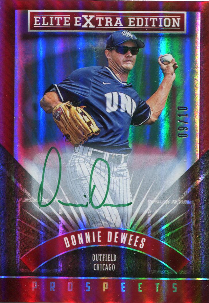 2015 Elite Extra Edition Prospect Autographs Green Ink #48 Donnie Dewees