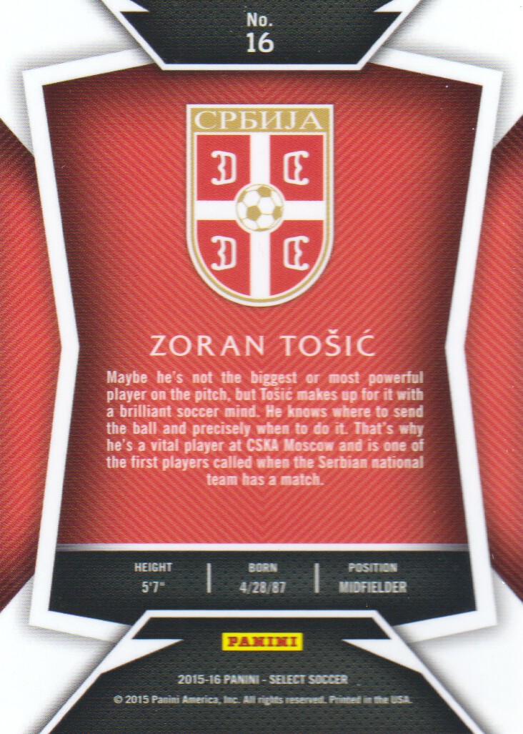 2015-16 Select Soccer Trading Cards BASE: Pick From List - Picture 25 of 161
