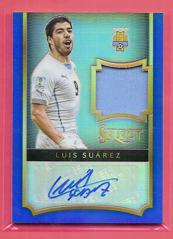 2015-16 Select Jersey Autographs Blue #JALS Luis Suarez/20