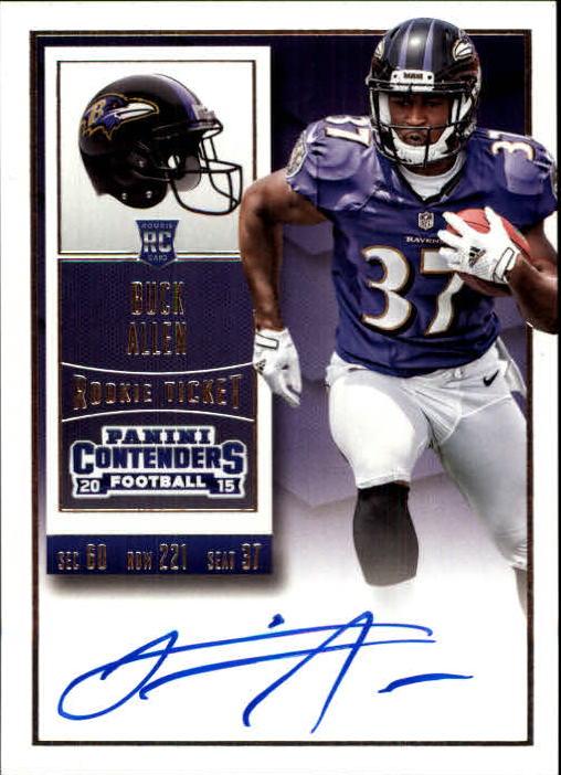 2015 Panini Contenders #206A Buck Allen AU/201* RC SP A
