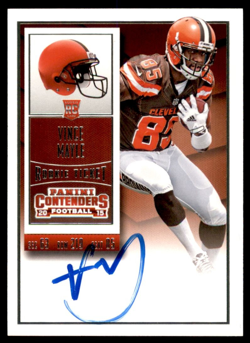 2015 Panini Contenders #241A Vince Mayle AU RC