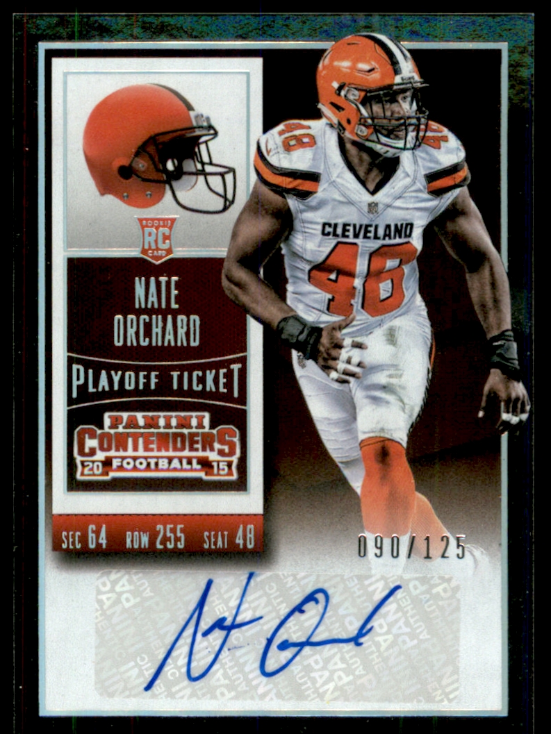 2015 Panini Contenders Playoff Ticket #179 Nate Orchard AU/125