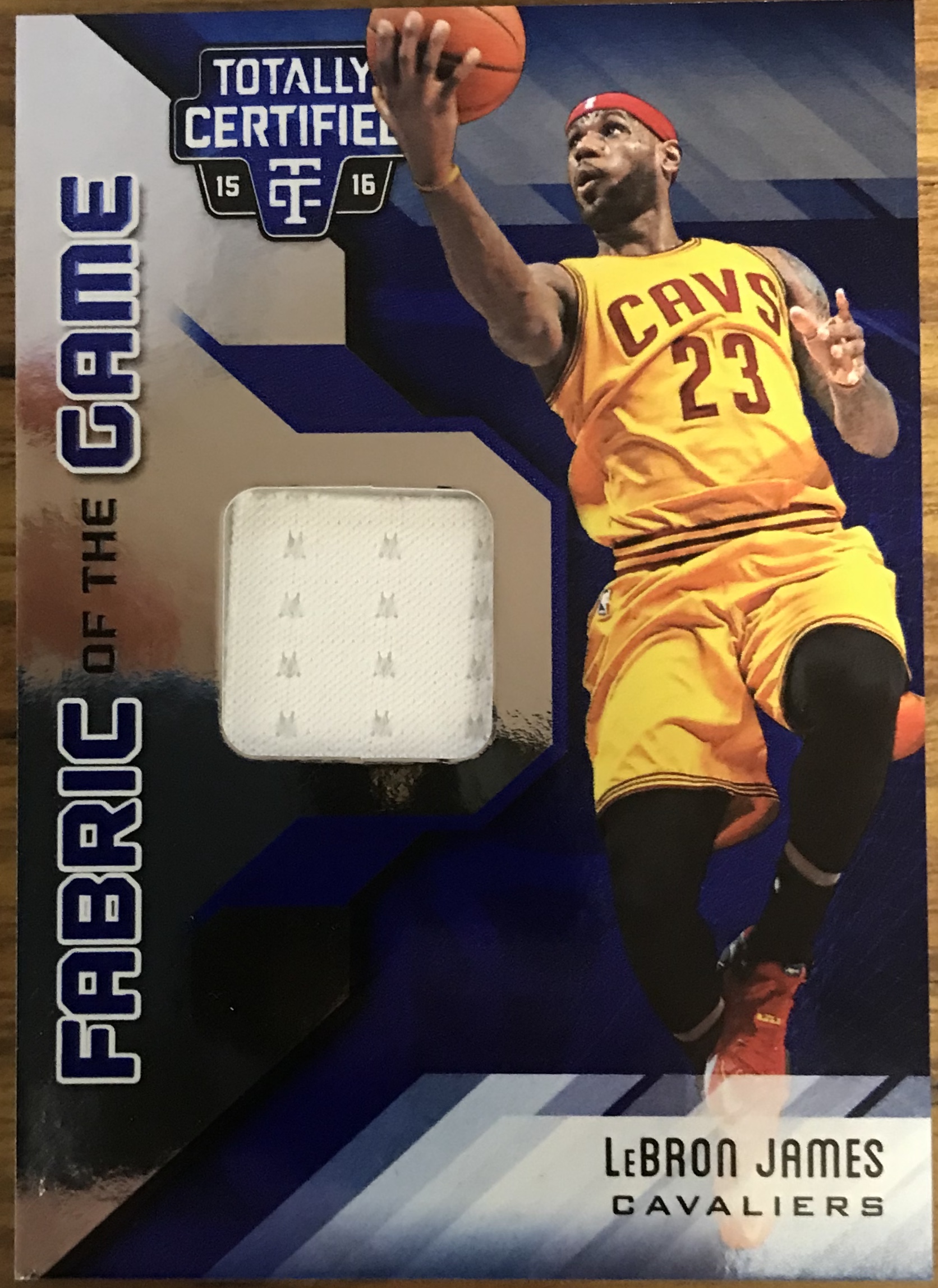 2015-16 Totally Certified Fabric of the Game Materials Blue #FGLJ 