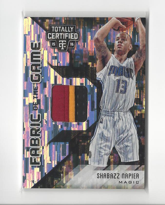 2015-16 Totally Certified Fabric of the Game Materials Camo #FGSN Shabazz Napier/25