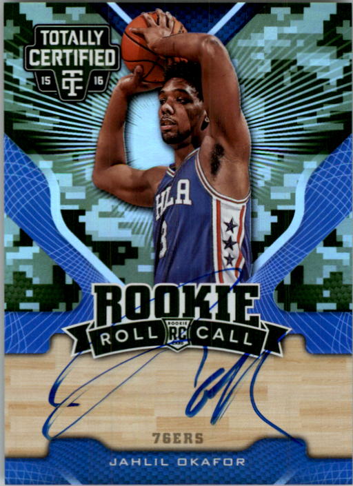 2015-16 Totally Certified Rookie Roll Call Autographs Mirror Camo #RRCJO Jahlil Okafor