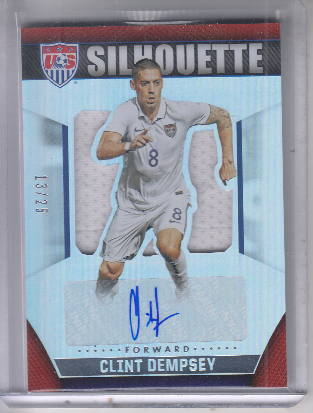 2015 Panini USA Soccer Silhouette Signatures #11 Clint Dempsey/25