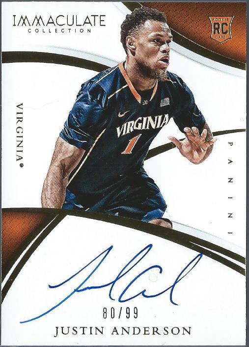 2015 Immaculate Collection Collegiate Multisport #362 Justin Anderson AU