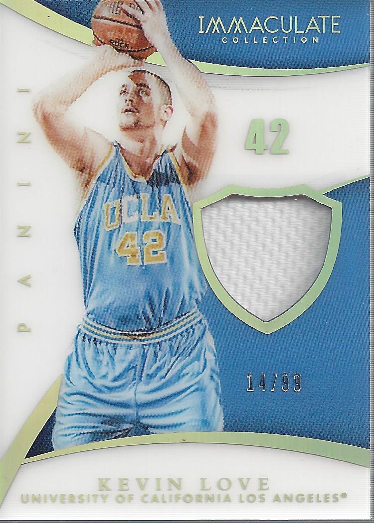 2015 Immaculate Collection Collegiate Multisport Numbers Memorabilia #49 Kevin Love/99