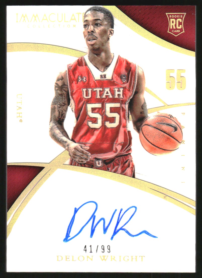 2015 Immaculate Collection Collegiate Multisport Numbers Rookie Autographs #360 Delon Wright