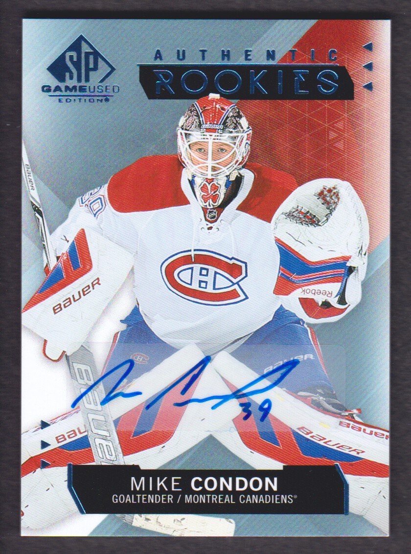 2015-16 SP Game Used Autographs Blue #147 Mike Condon E